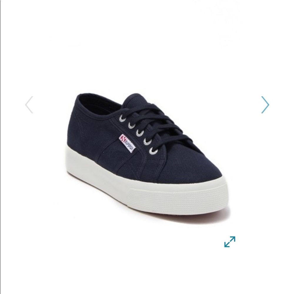Superga 2790 blue platform sneakers